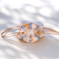 Bracelet en céramique bleu et orange, doré à l'or fin - Modèle Aube Azurée - Cala Gioia